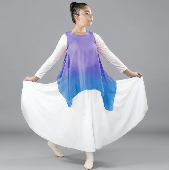 Child Watercolor Sleeveless Chiffon Tunic (dress not included)