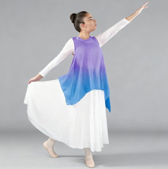 Danzcue Watercolor Chiffon Tunic