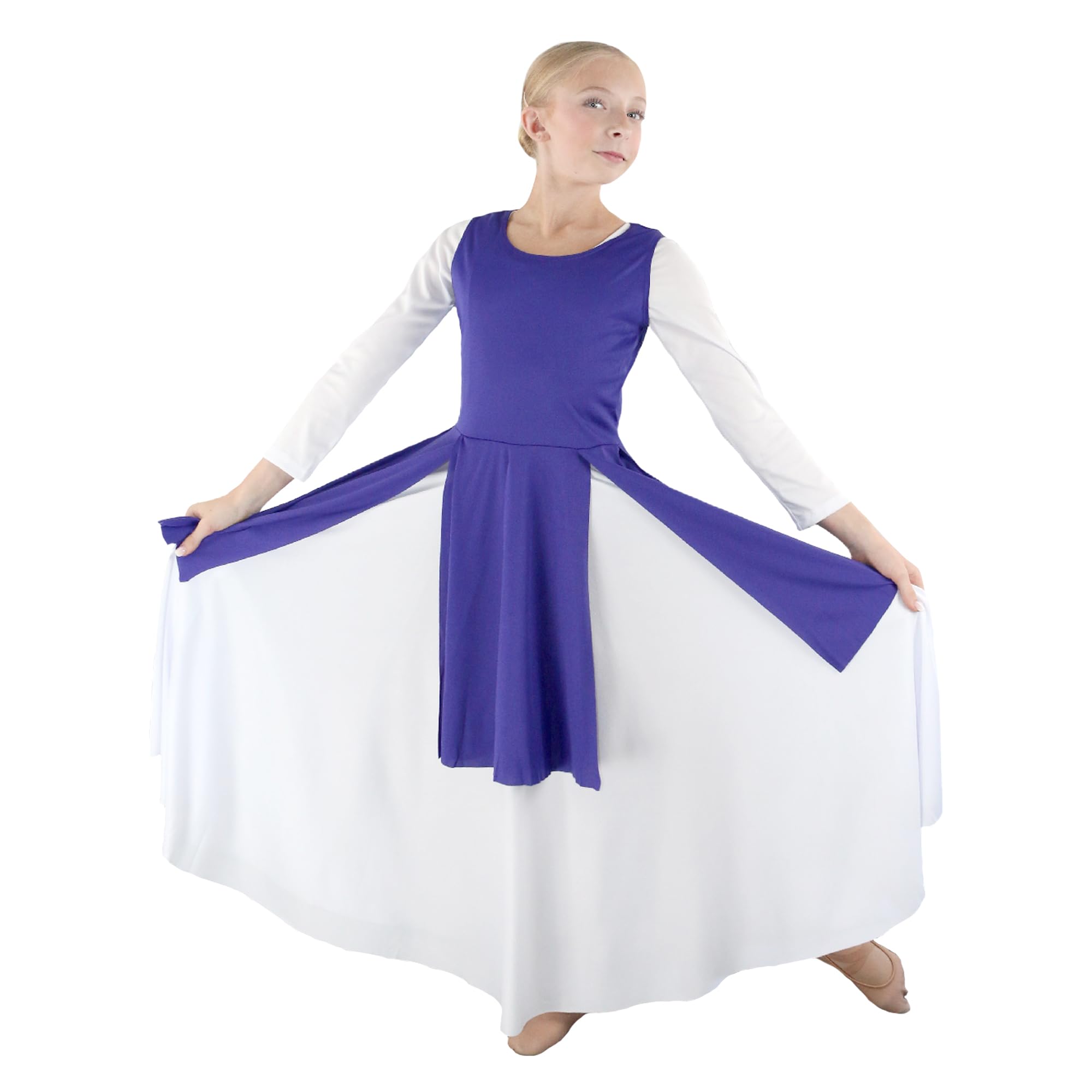 Child Sleeveless Split Hem Dance Tunic (dress not included)