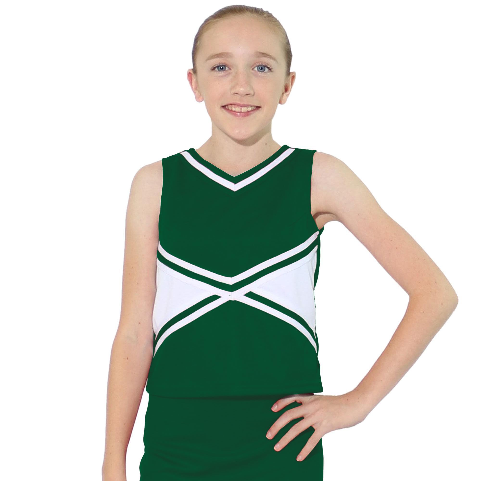 Child Sleeveless Color Block Cheerleading Shell Top