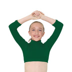 Child Turtleneck Long Sleeve Dance Crop Top