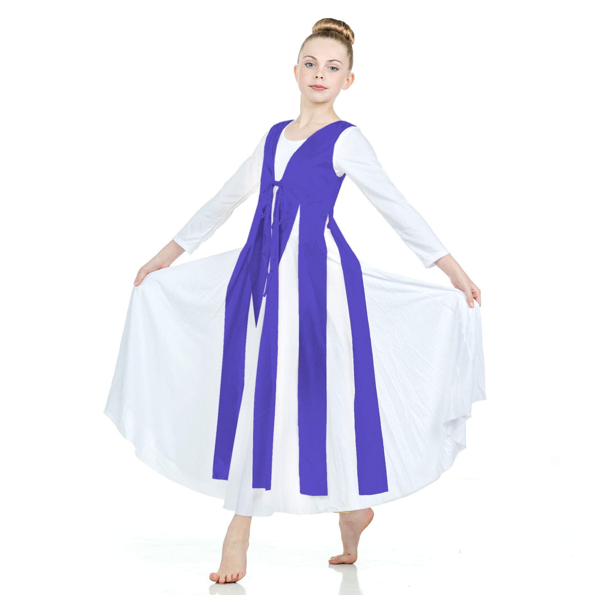 Child Front Tie Split Sleeveless Tunic (dress not included)