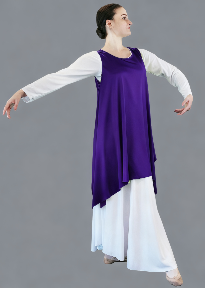 Shiny Layered Dance Tunic Tank Pullover (dress not included）