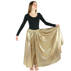 Child Elastic Waist Shiny Performance Skirt