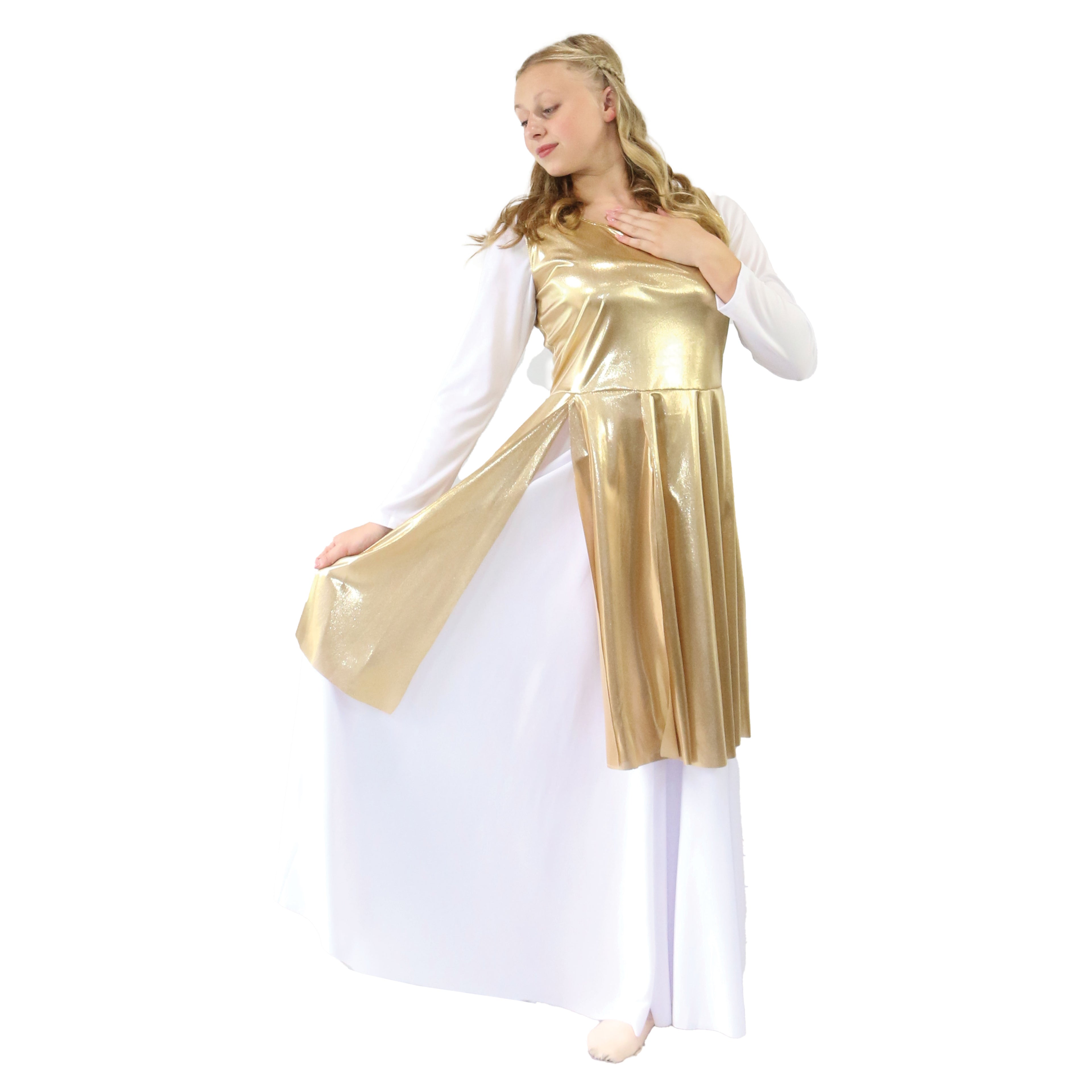 Child Sleeveless Split Hem Dance Tunic (dress not included)