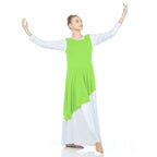 Asymmetric Hem Sleeveless Tunic (white dress not included)