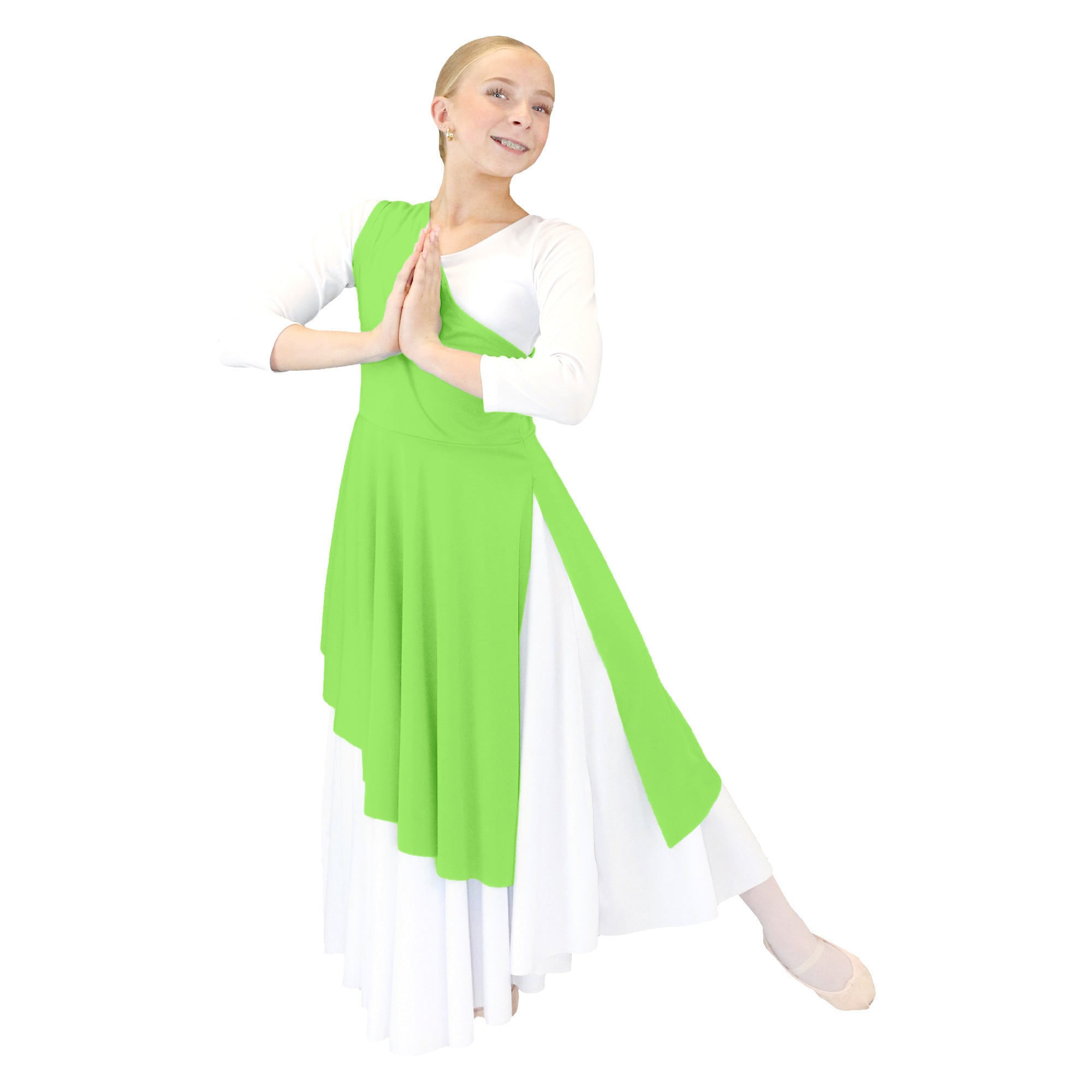 Child Diagonal Cut Flowy Dance Tunic (dress not included)