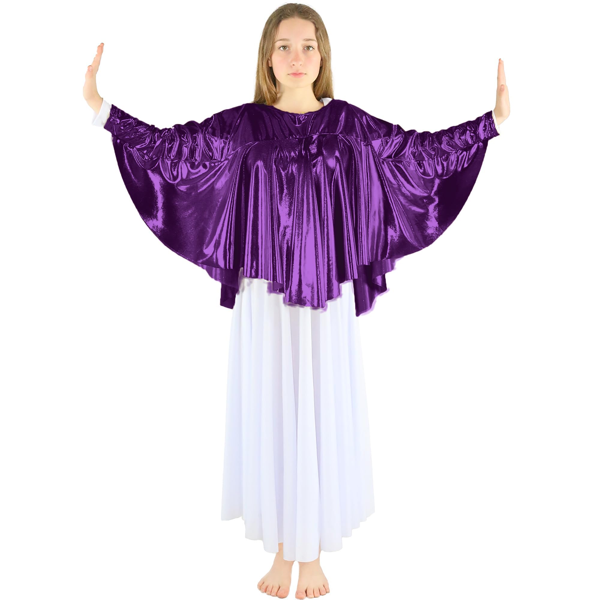 Child Layered Flowy Long Sleeve Pullover (black dress not included)