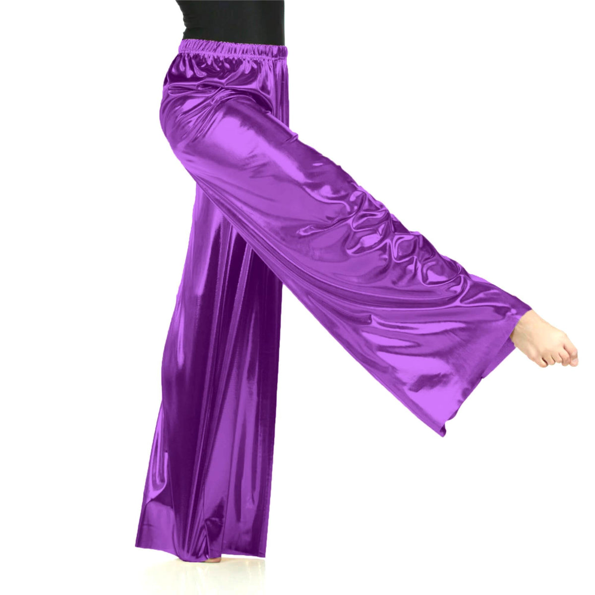 Elastic Waist Wide Leg Dance Pants