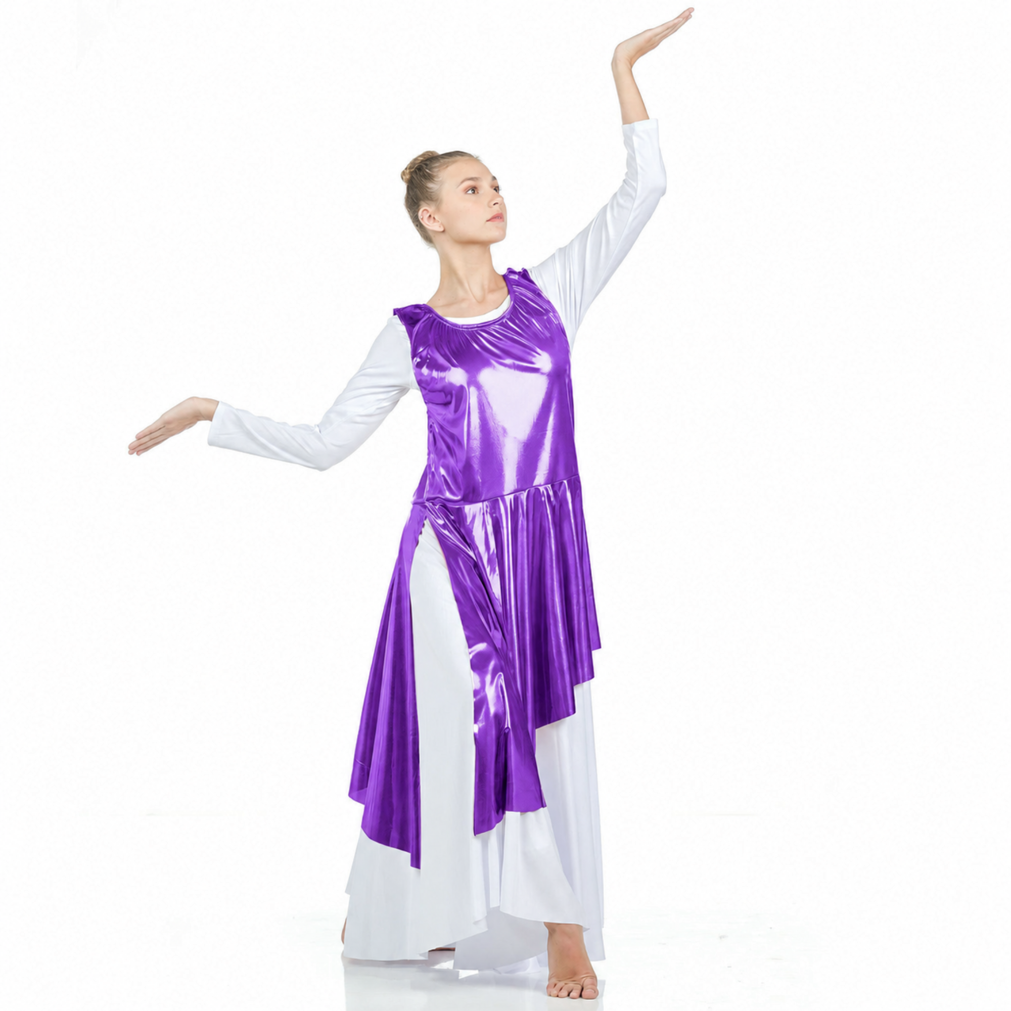 Asymmetrical Metallic Tunic (dress not included)
