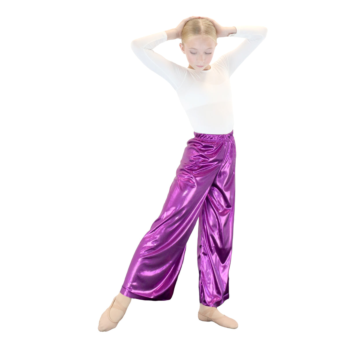 Child Elastic Waist Wide Leg Dance Pants