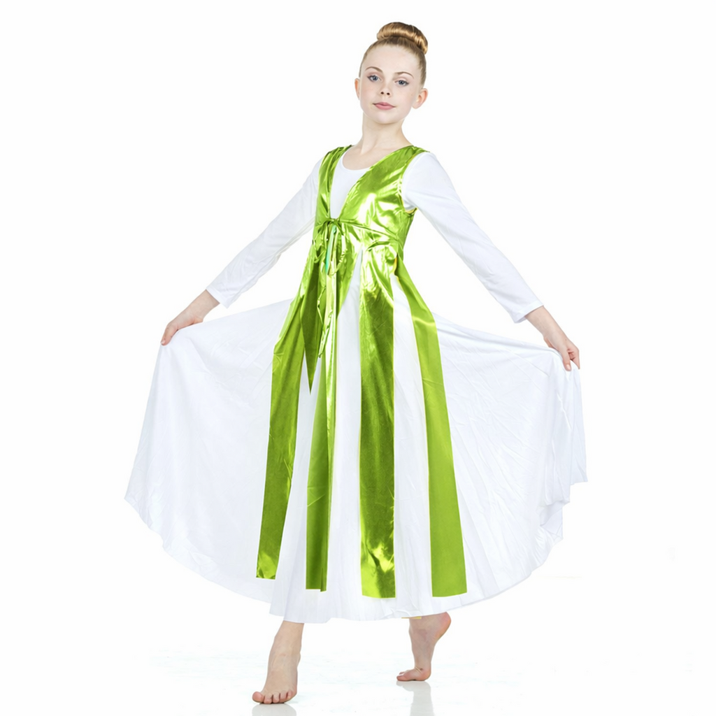 Child Split Shiny Metallic Streamer Tunic (dress not included)