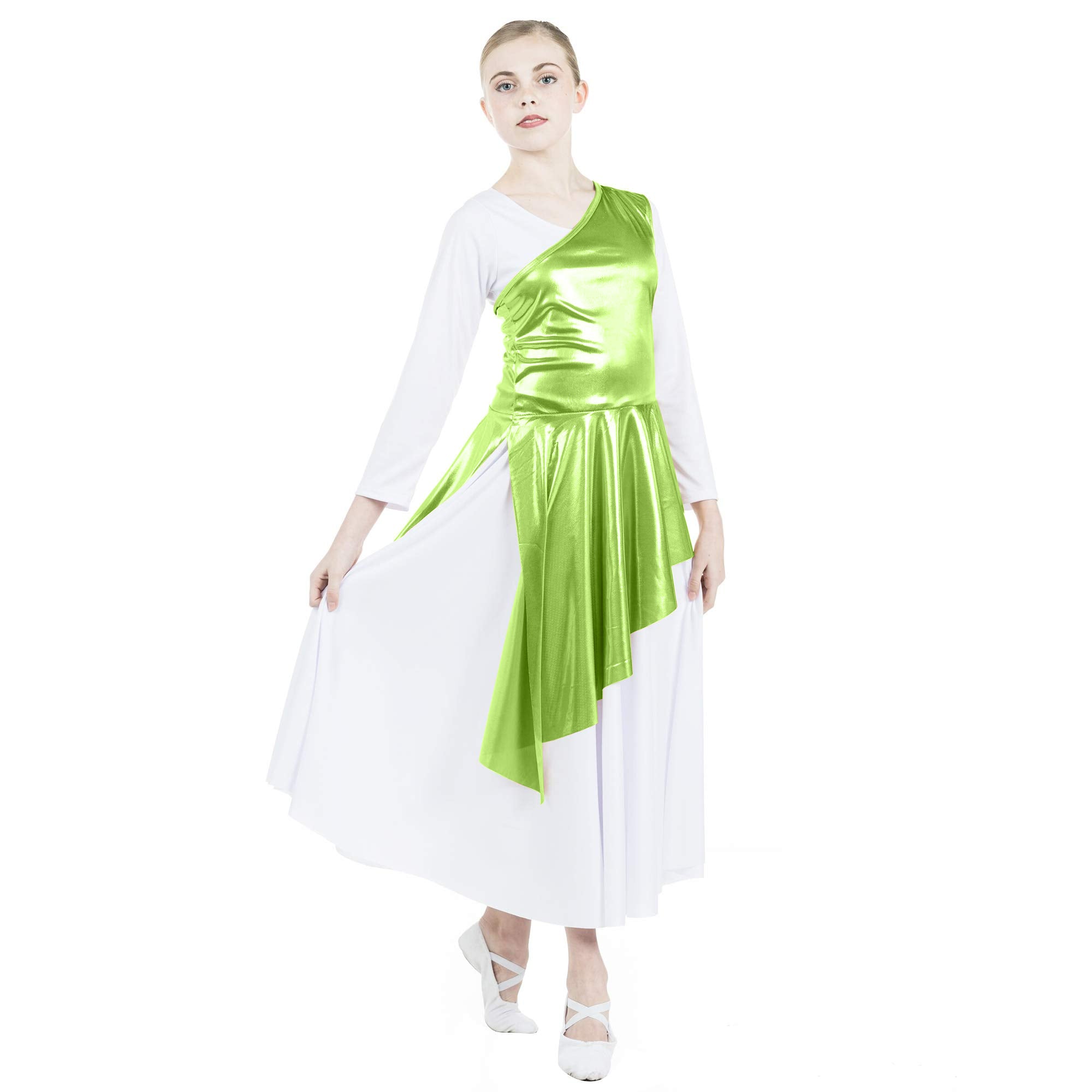Child Diagonal Cut Flowy Dance Tunic (dress not included)
