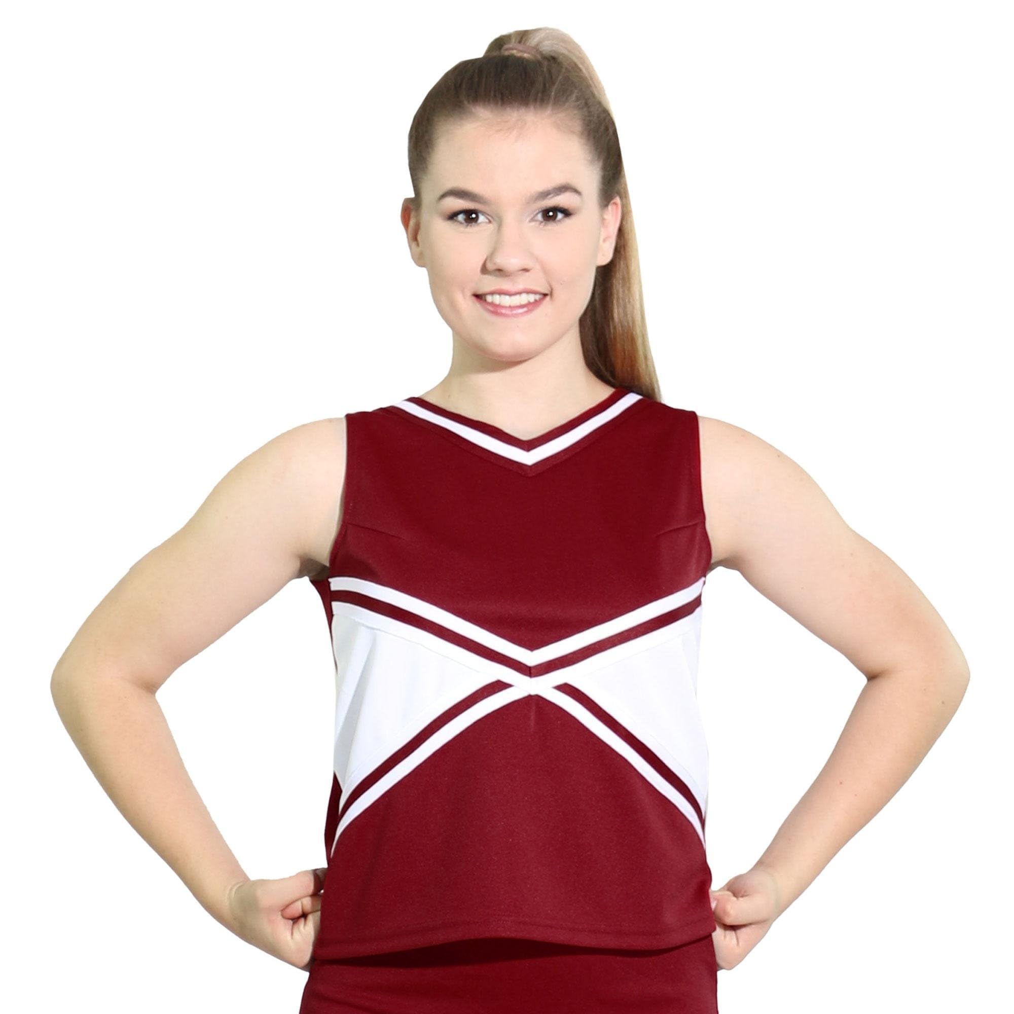 Sleeveless Color Block Cheerleading Shell Top