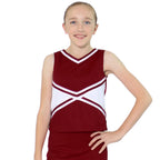 Child Sleeveless Color Block Cheerleading Shell Top