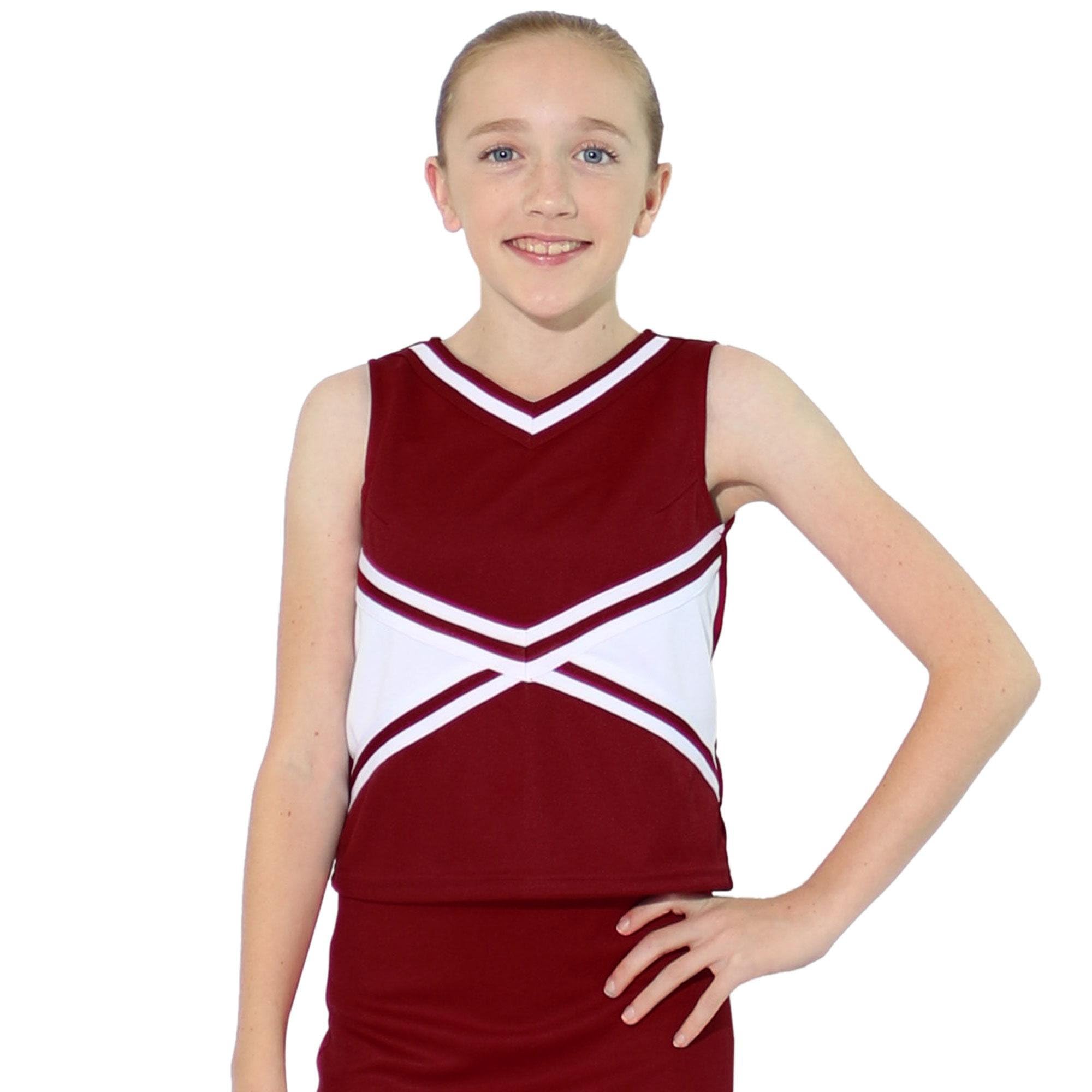 Child Sleeveless Color Block Cheerleading Shell Top