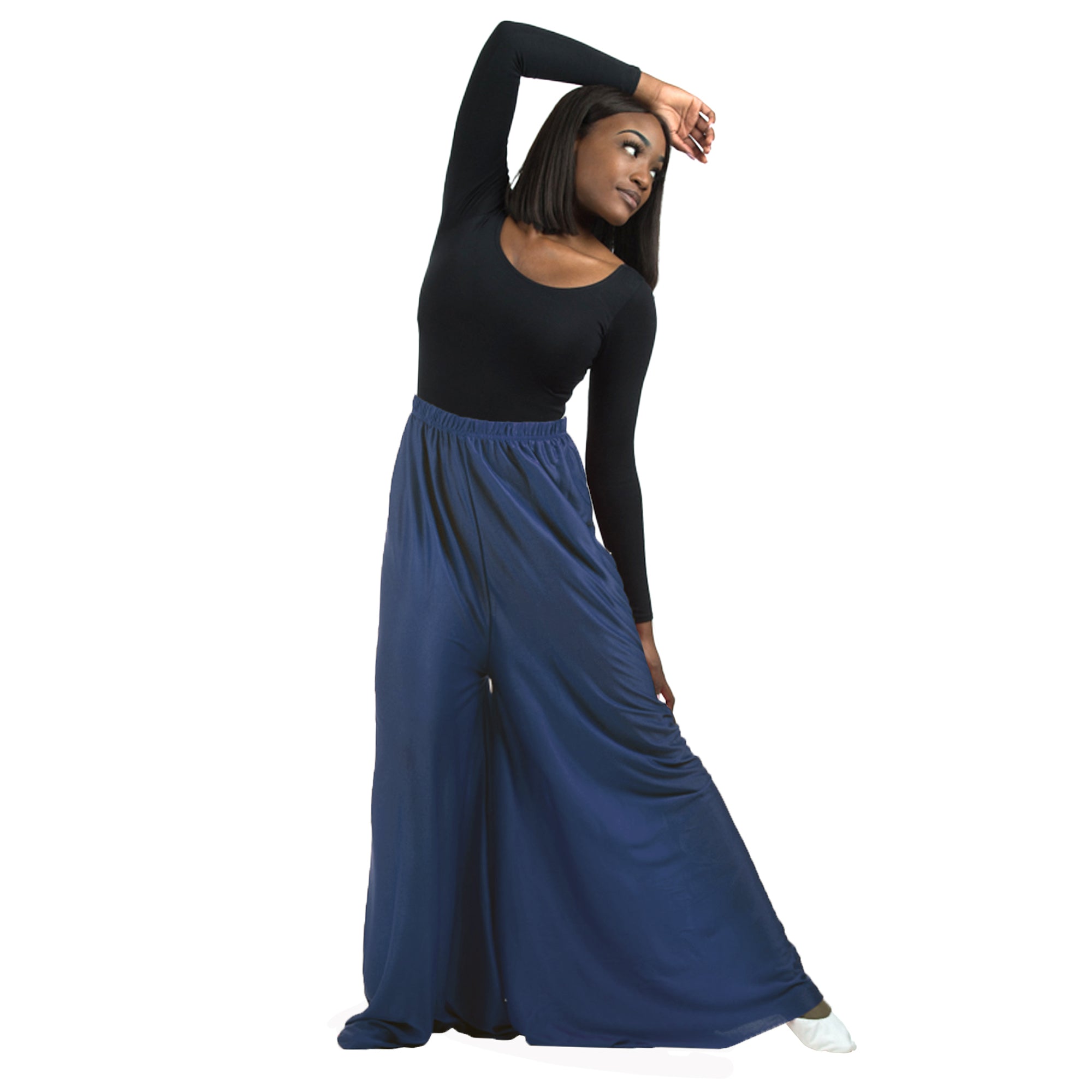Flowy Split Hem Wide Leg Palazzo Pants