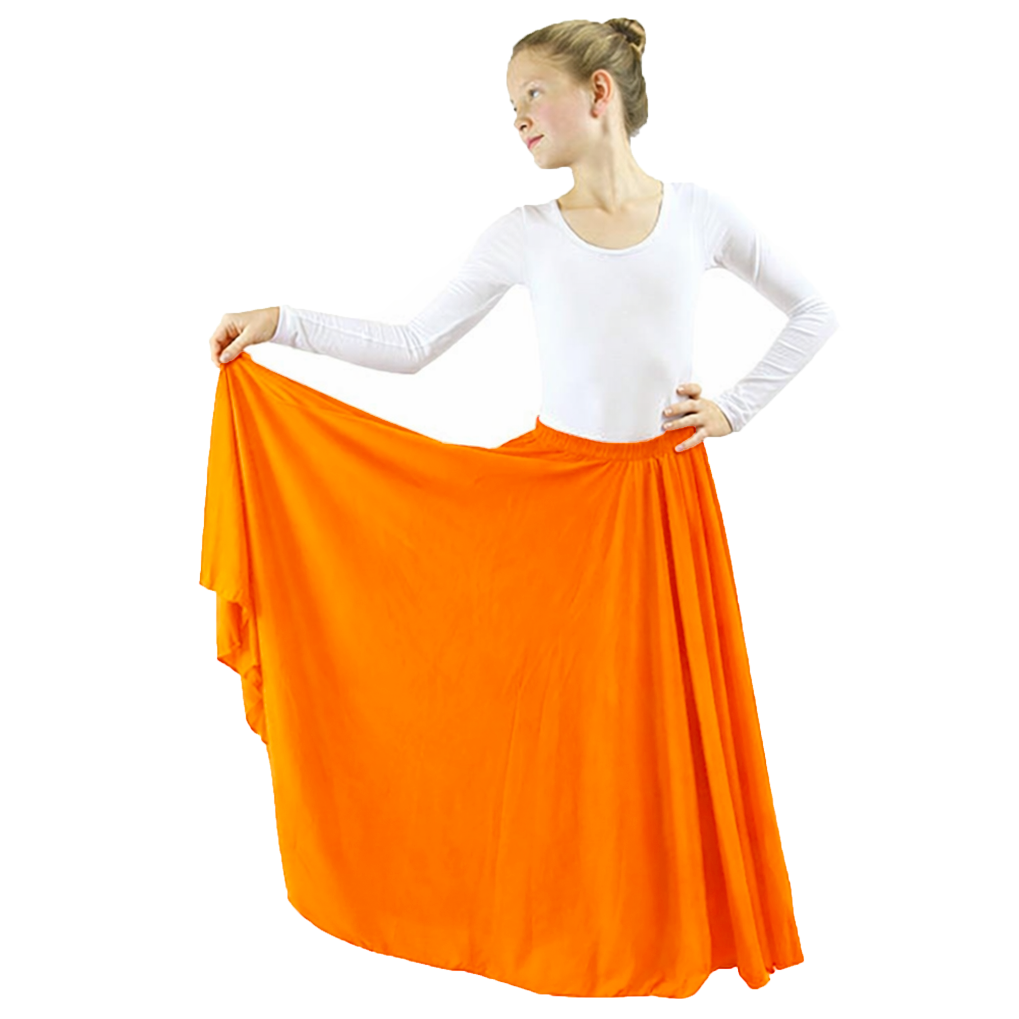 Child Long Full Length Dance Skirt