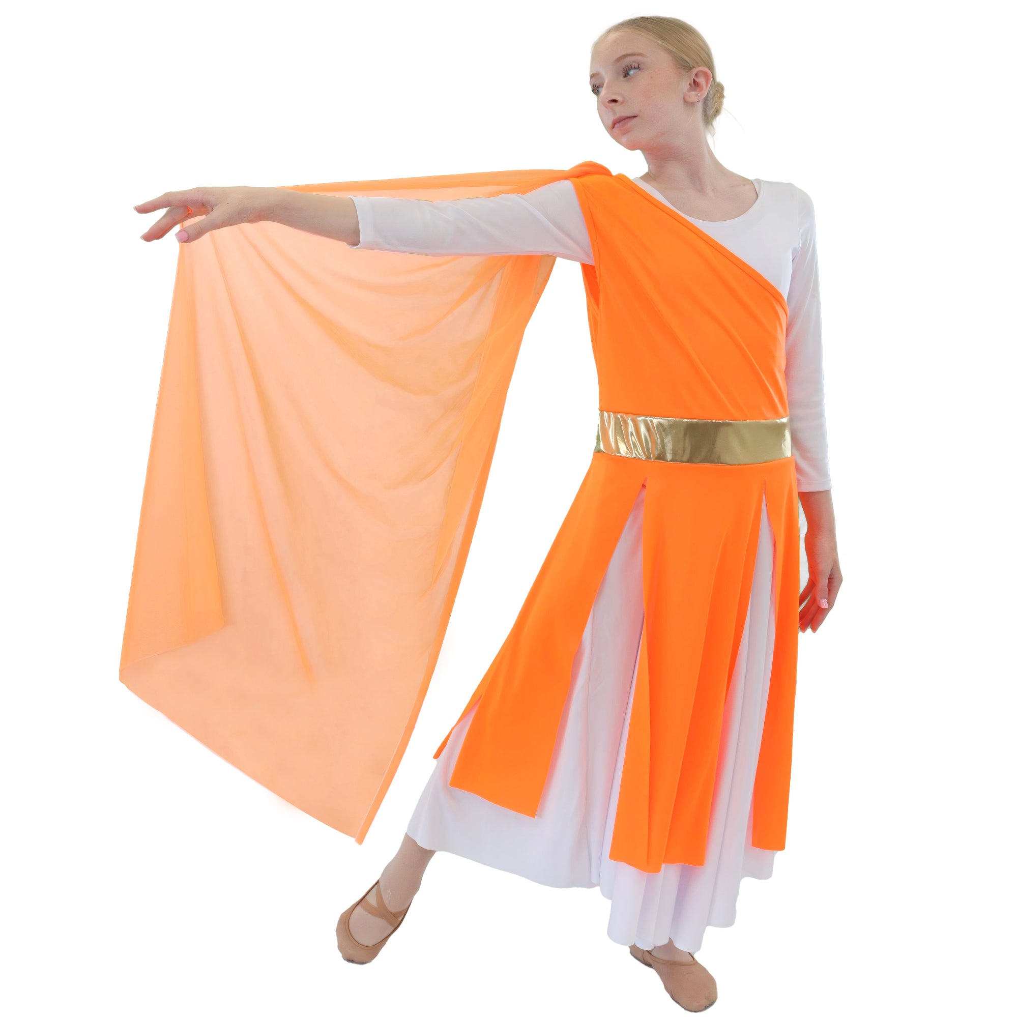 Child Flowing Elegant Asymmetrical Dance Tunic (dress not included)