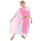 Child Metallic Chest Chiffon Overlay Dance Top (dress not included)