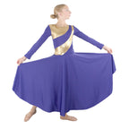 Child Two-Tone Spliced Flowy Dance Dress