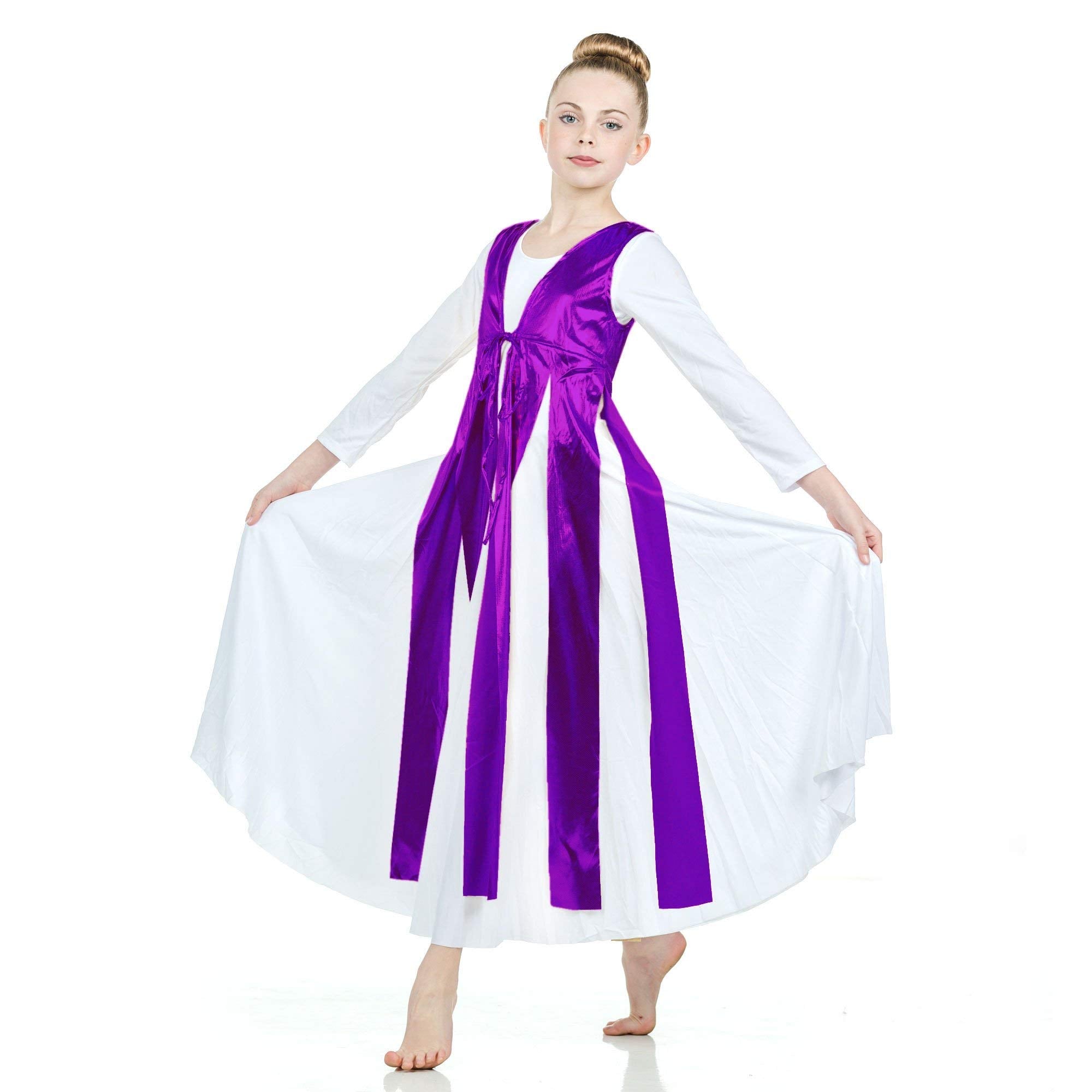 Child Split Shiny Metallic Streamer Tunic (dress not included)