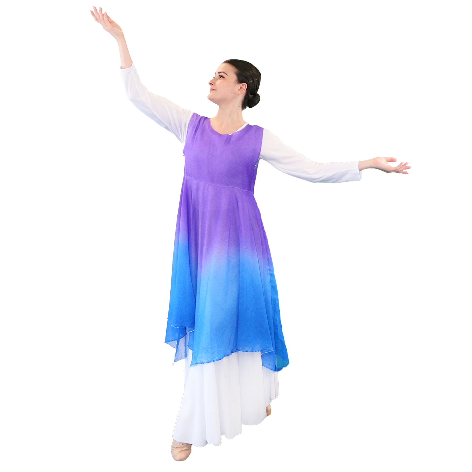 Watercolor Ombre Chiffon Dance Tunic (dress not included)