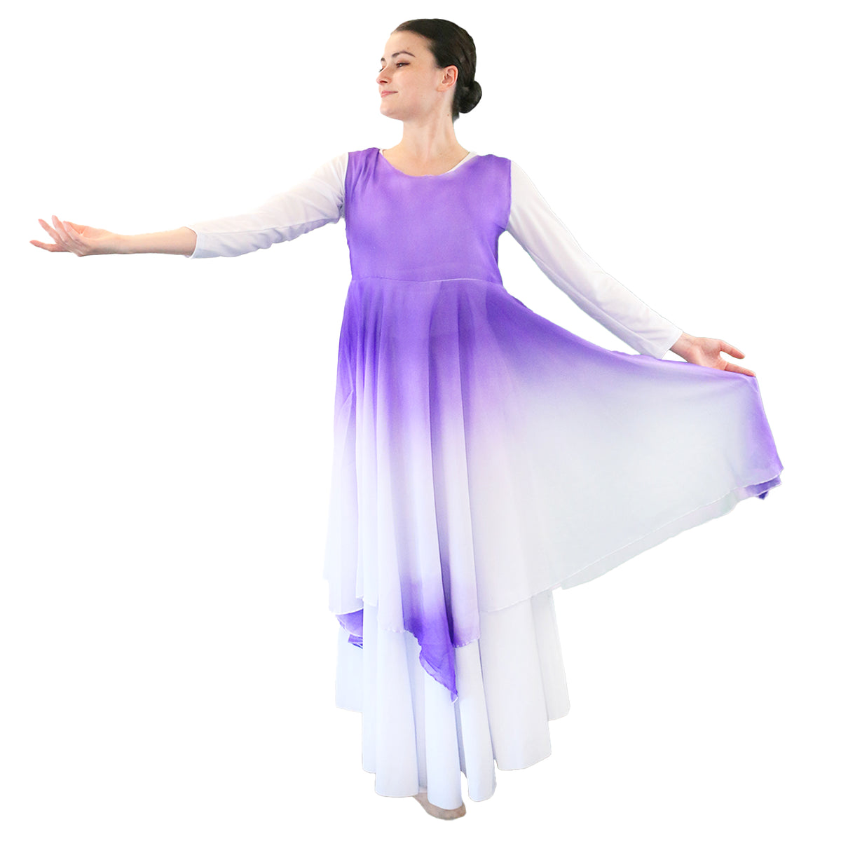 Watercolor Ombre Chiffon Dance Tunic (dress not included)