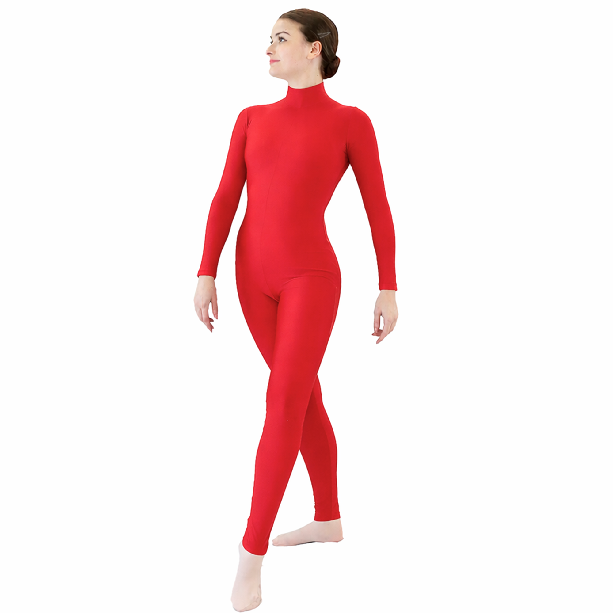Womens Turtleneck Long Sleeve Full Body Unitard