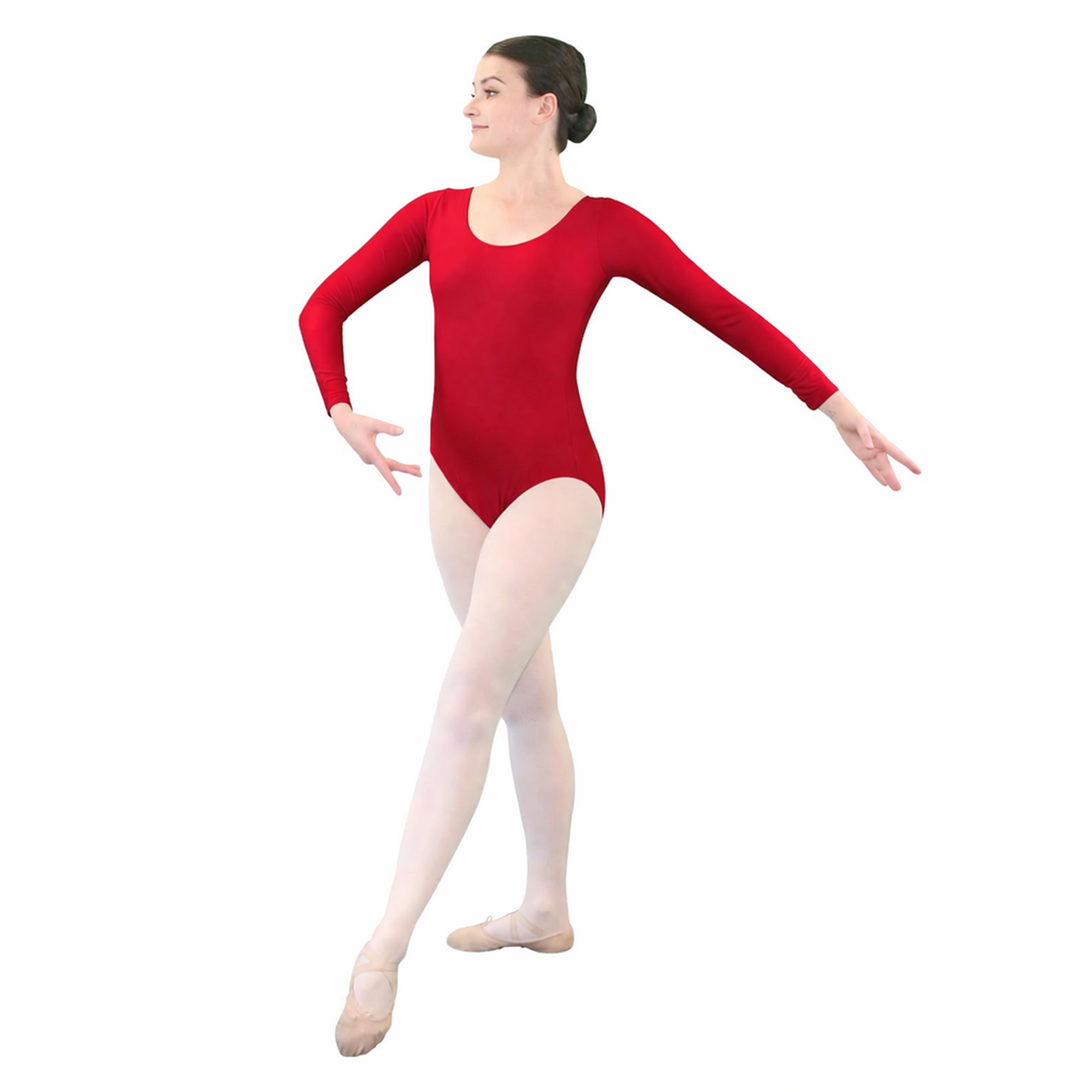Long Sleeve Scoop Neck Dance Leotard
