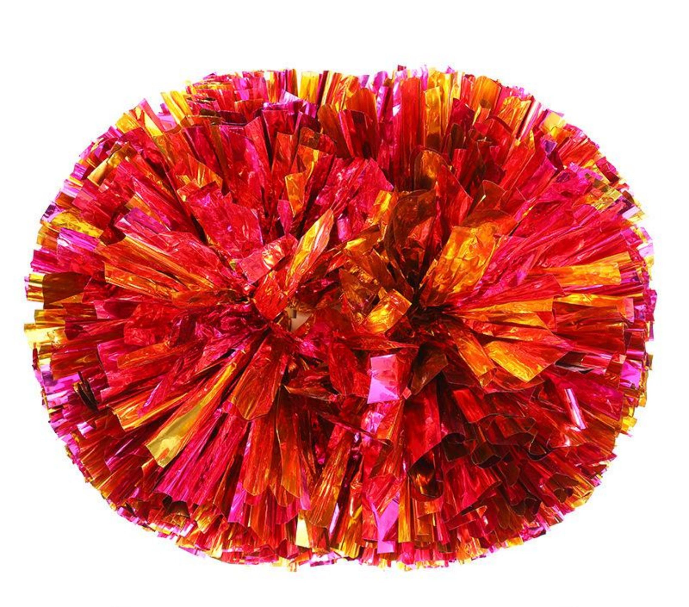 Mixed Foil Flake Cheer Pom Poms