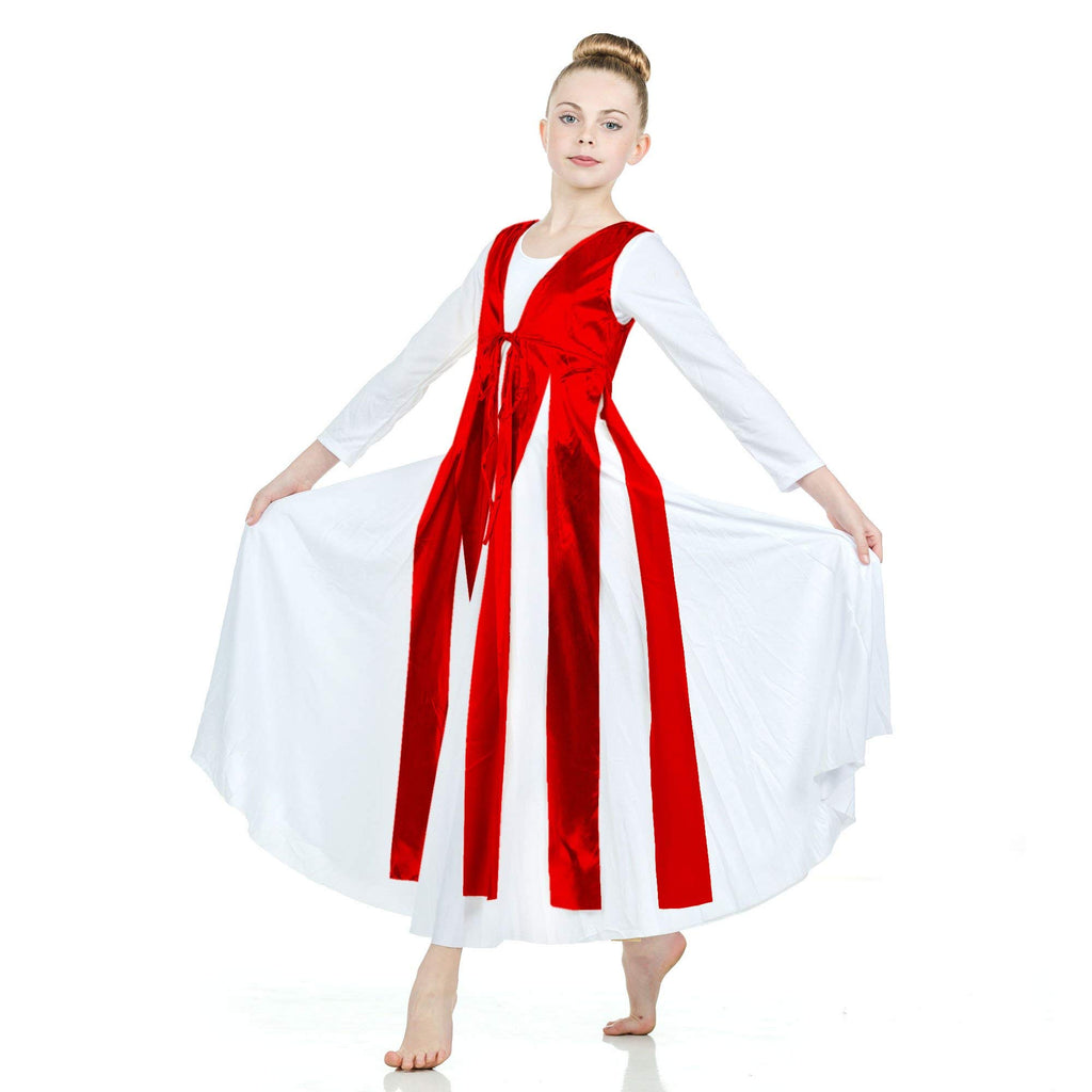 Child Split Shiny Metallic Streamer Tunic (dress not included)