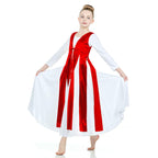 Child Split Shiny Metallic Streamer Tunic (dress not included)