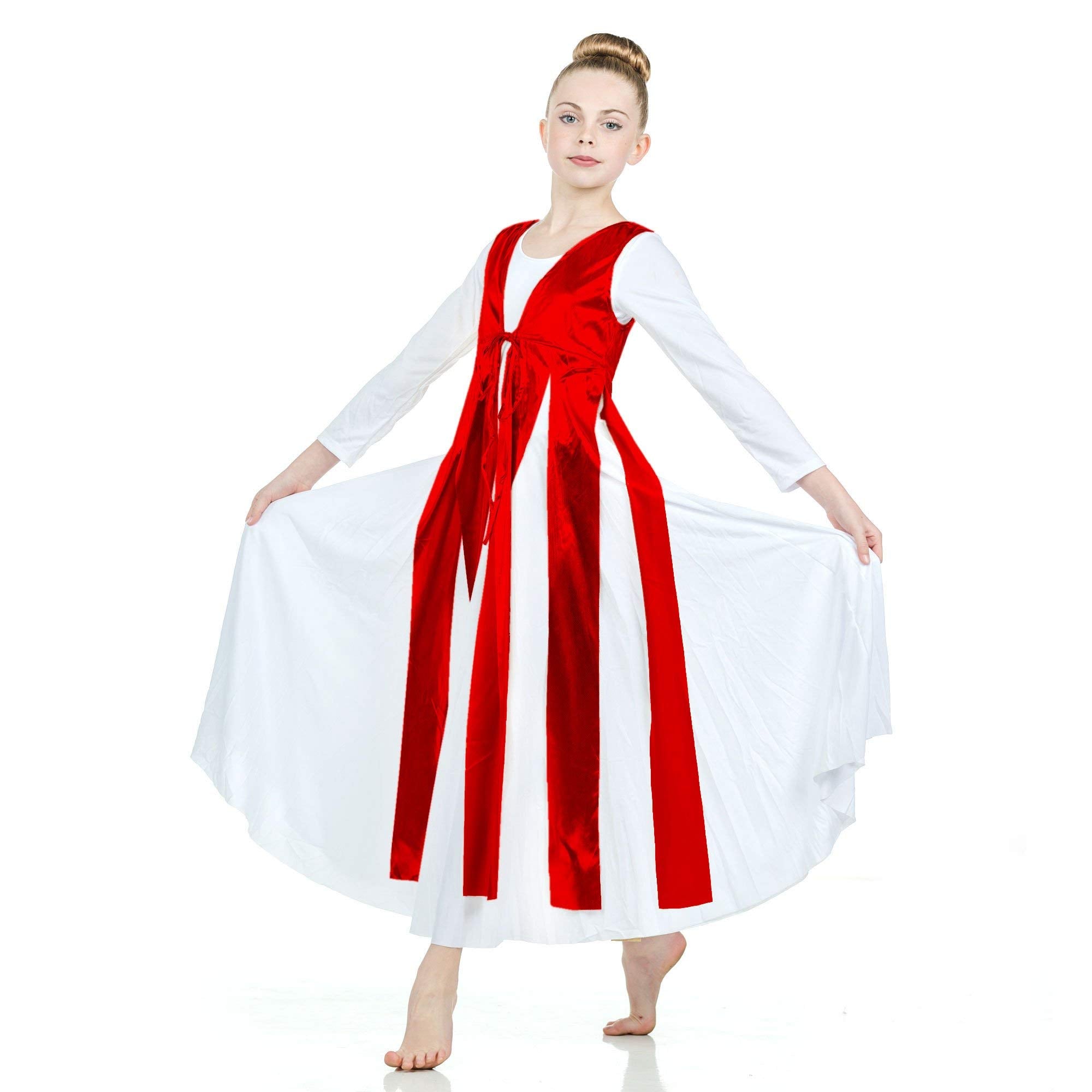 Child Split Shiny Metallic Streamer Tunic (dress not included)
