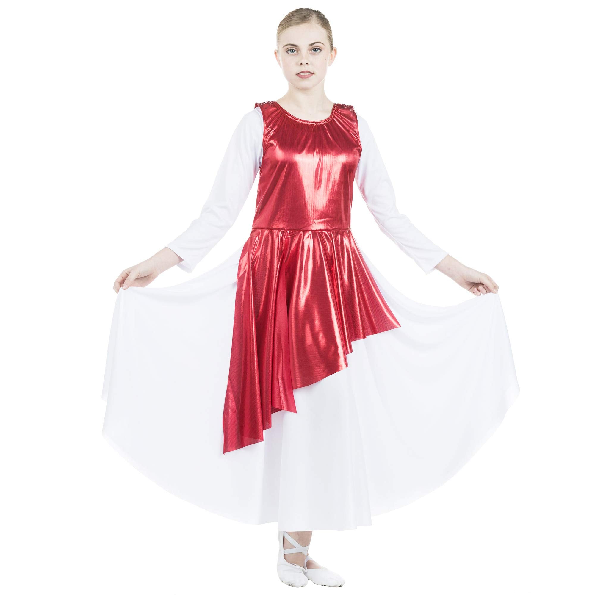 Child Asymmetrical Metallic Tunic (dress not included)