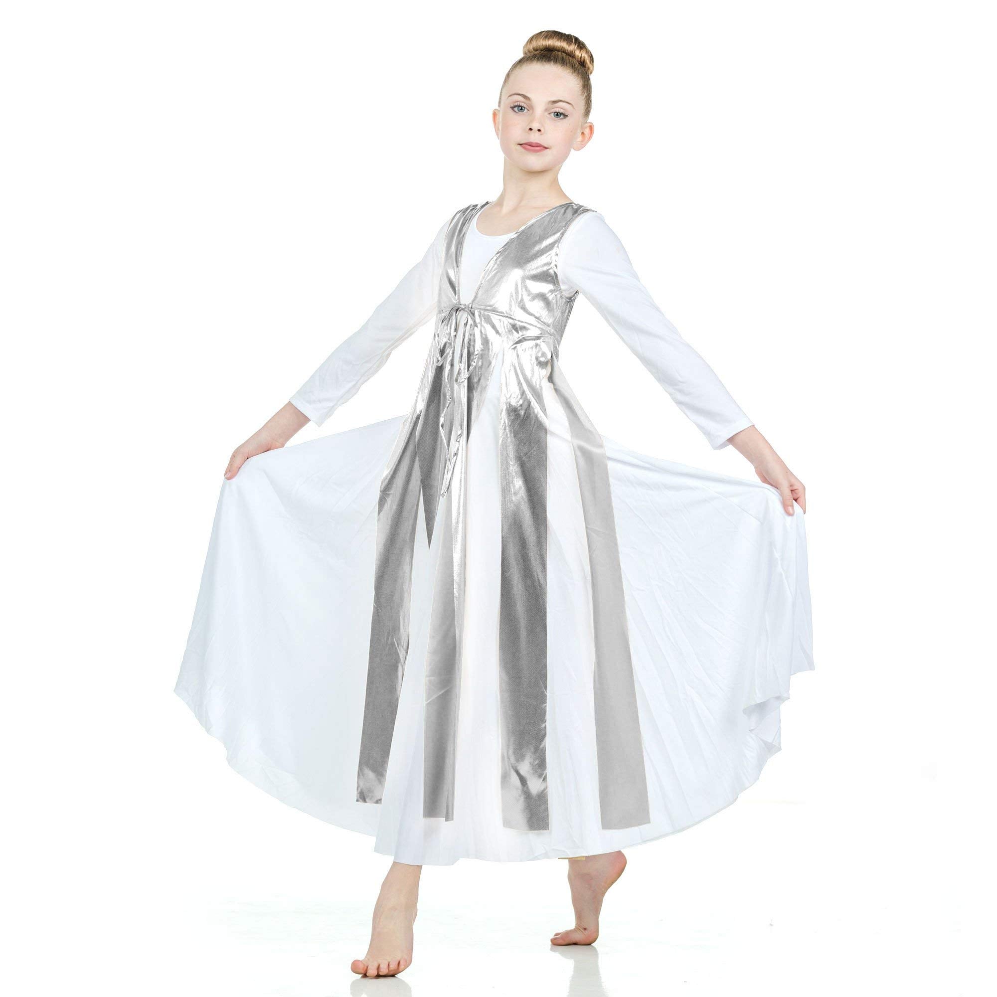 Child Split Shiny Metallic Streamer Tunic (dress not included)