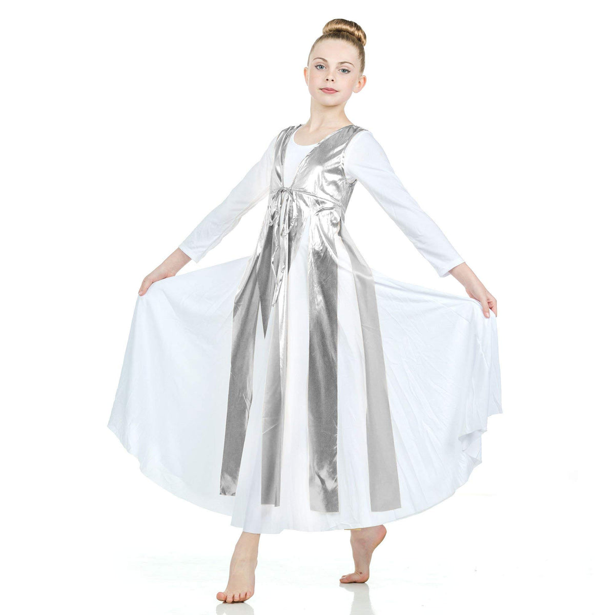 Child Split Shiny Metallic Streamer Tunic (dress not included)