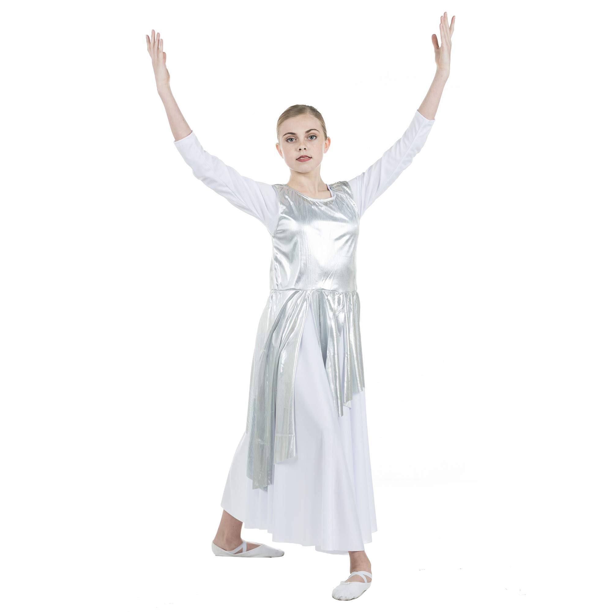 Child Asymmetrical Metallic Tunic (dress not included)