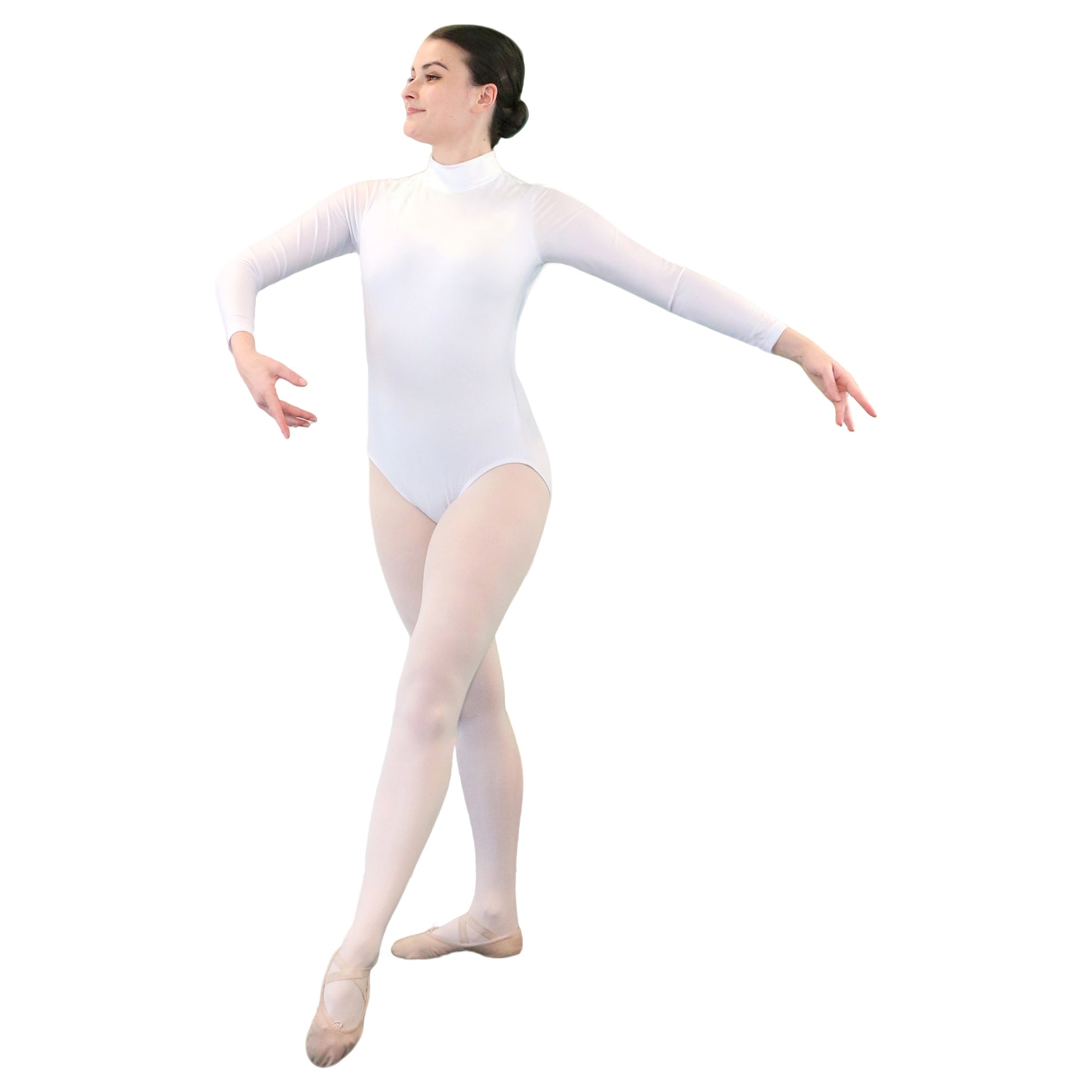 Womens Long Sleeve Turtleneck Dance Leotard