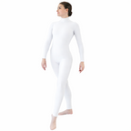Danzcue Womens Long Sleeve Unitard Bodysuit – Turtle Neck Full Body Dance Jumpsuit