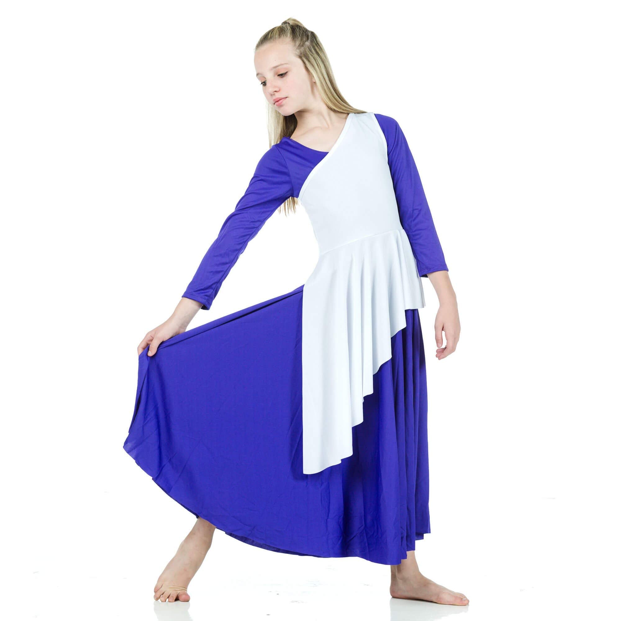 Child Diagonal Cut Flowy Dance Tunic (dress not included)