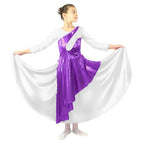 Child Metallic Asymmetrical Sleeveless Dance Tunic (dress not included)