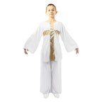 Child Shiny Cross-Panel Long Sleeve Dance Top