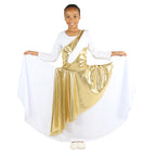 Child Metallic Asymmetrical Sleeveless Dance Tunic (dress not included)