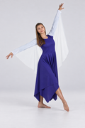 Gradient Chiffon Wing Long Sleeve Shrug