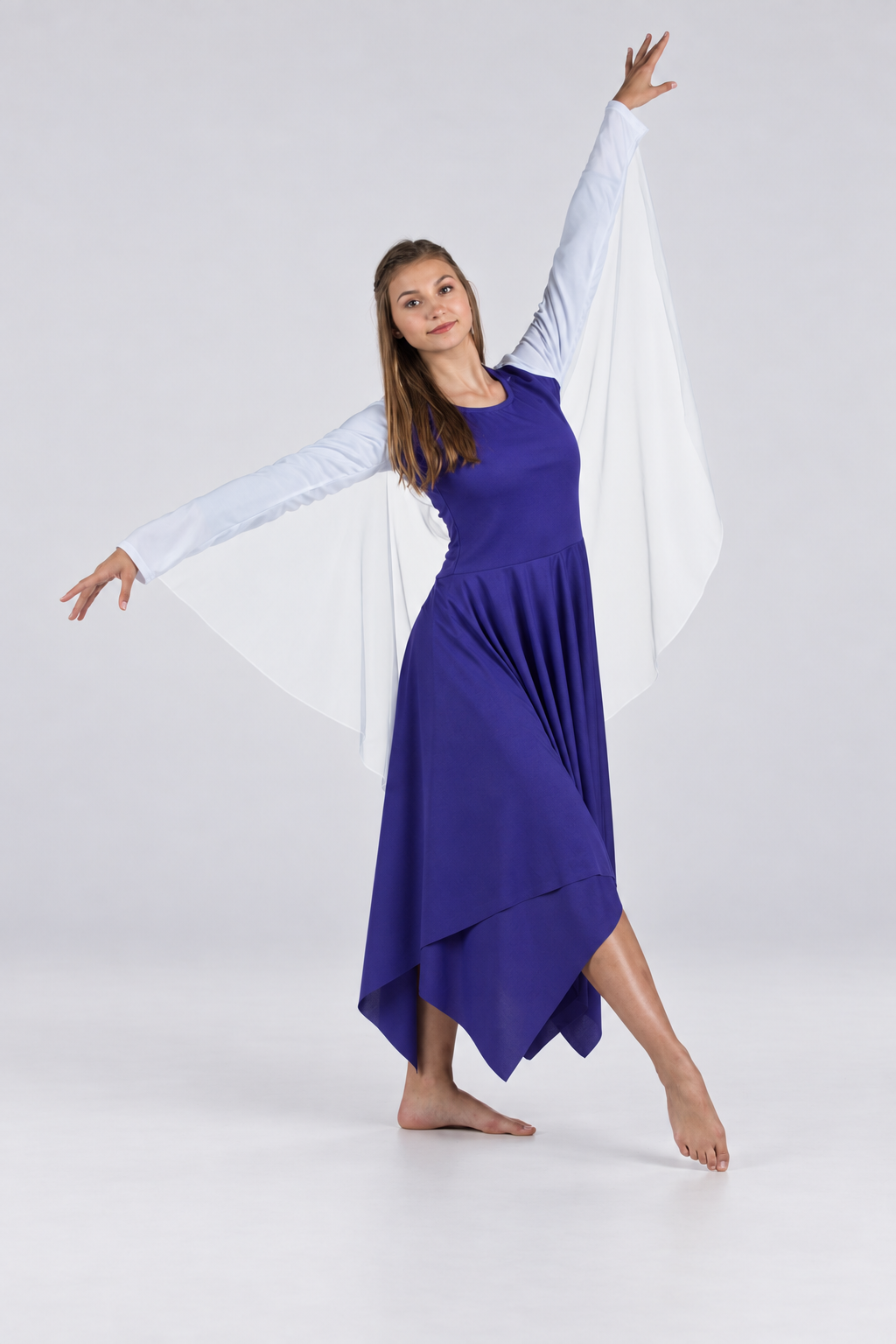 Gradient Chiffon Wing Long Sleeve Shrug
