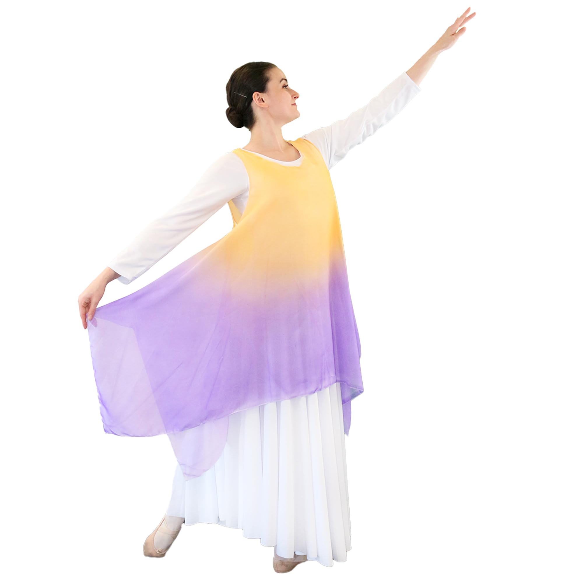 Watercolor Sleeveless Chiffon Overlay Tunic (dress not included)