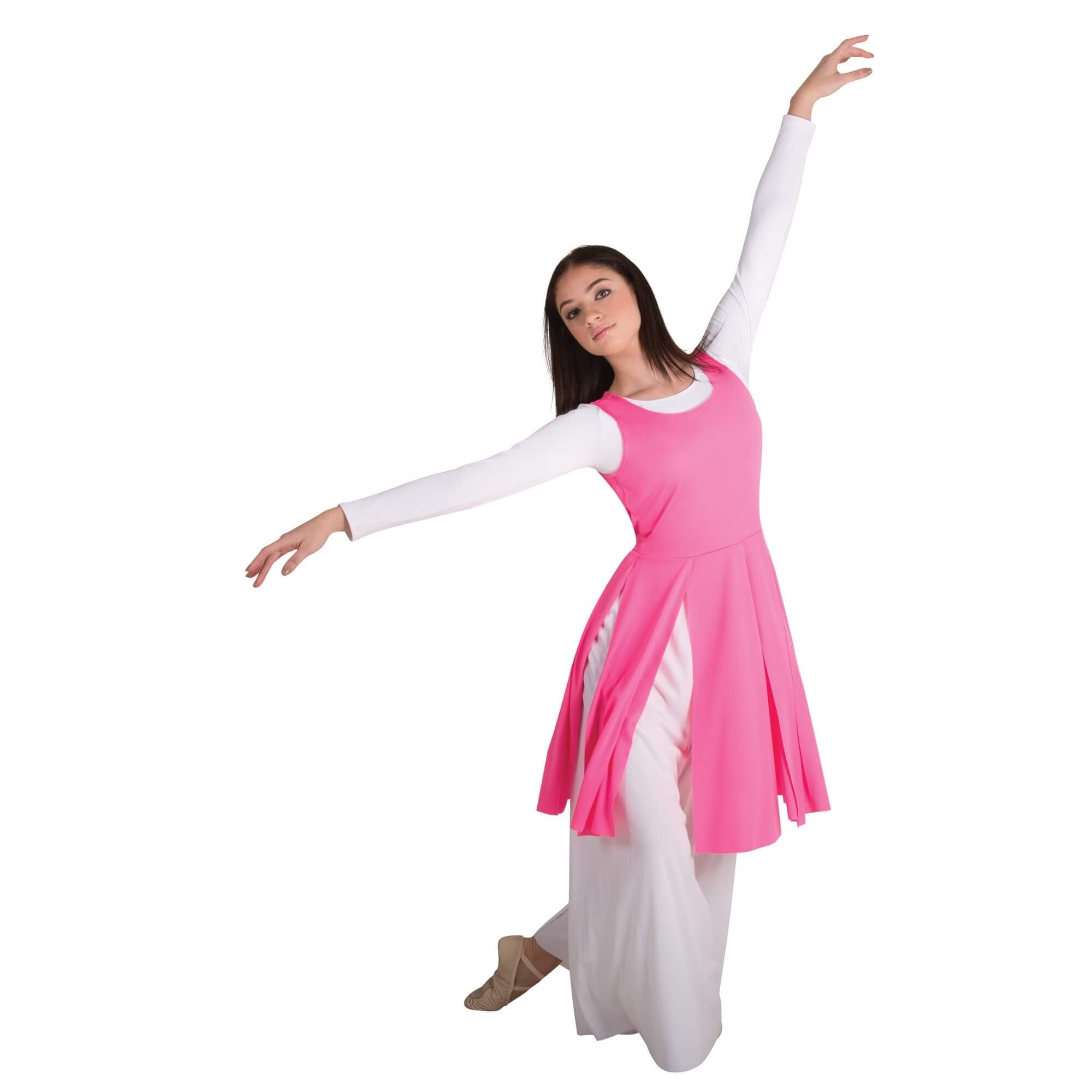 Body Wrappers Liturgical Dance Fly-Away Panel Tunic [BWP608] - $24.99