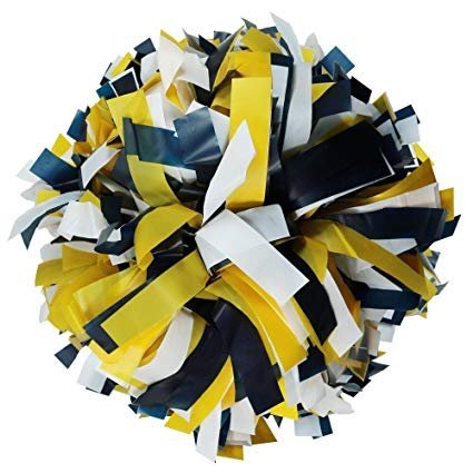 Danzcue 2 Of Navy Gold White Plastic Mix Cheerleading Pom Dqcps03 Nvygldwht 2 14 99