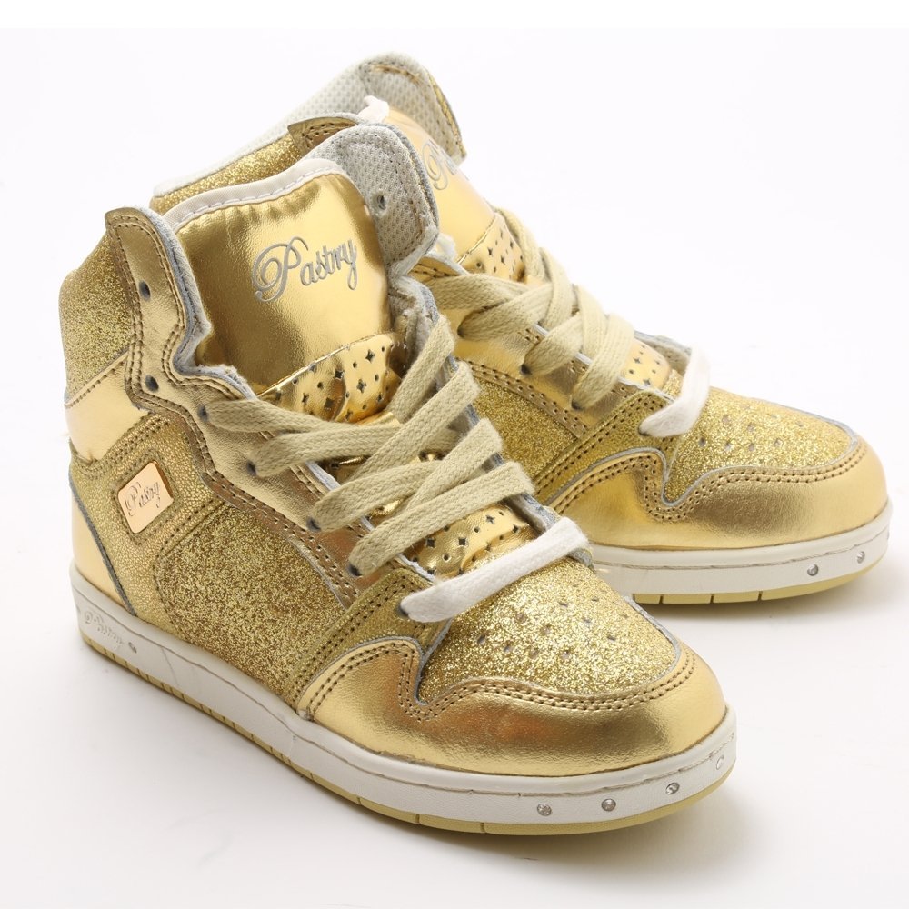Pastry Dance Adult Glam Pie Glitter Gold Sneaker [PSTPA152001] - $43.99